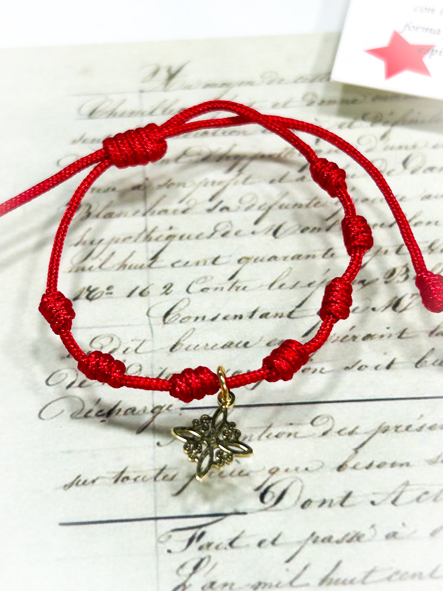 Pulsera 7 nudos con nudo de bruja