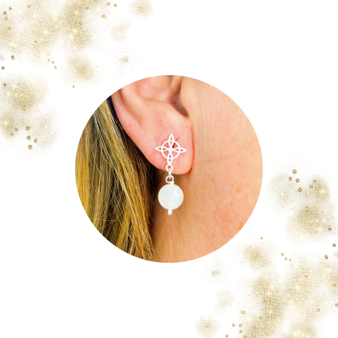 Pendientes NUDO BRUJA plata