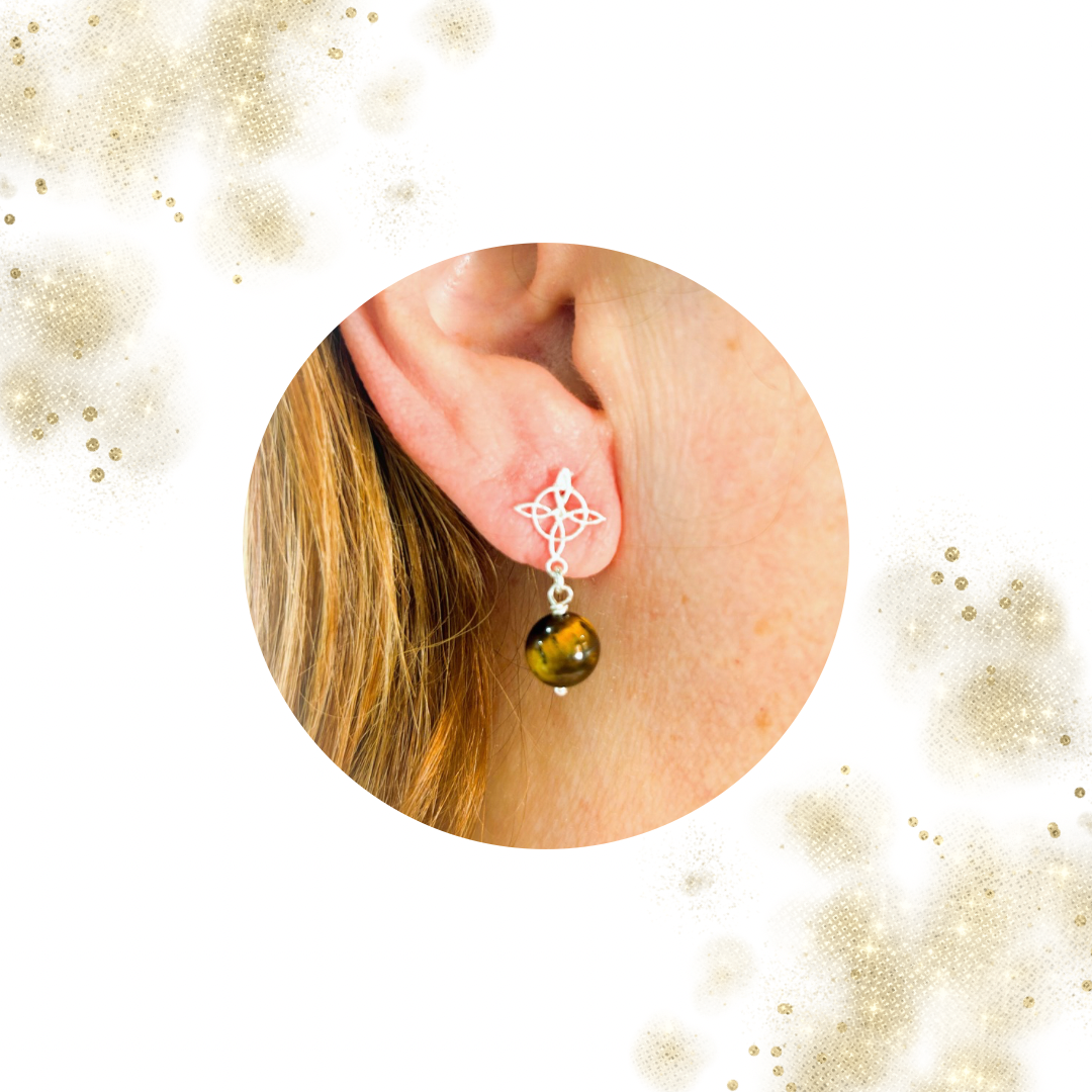 Pendientes NUDO BRUJA plata