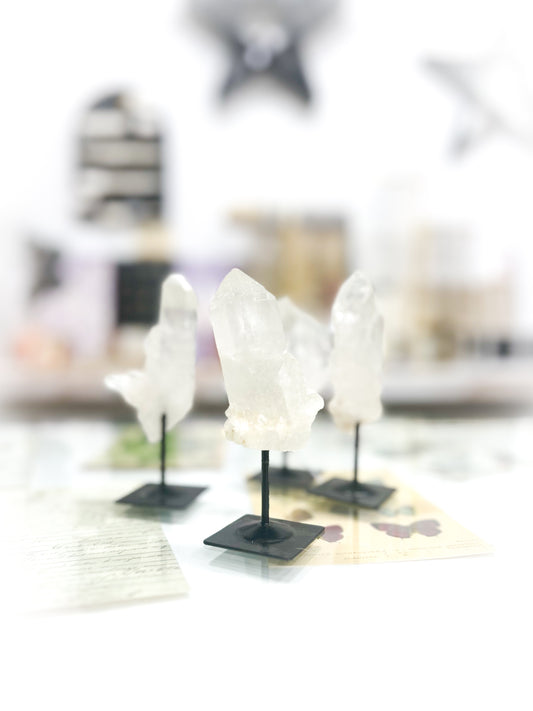 Punta de Cuarzo Transparente con soporte