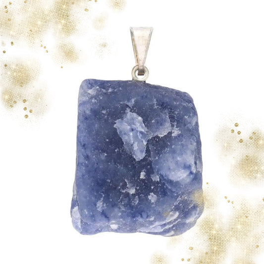 Colgante Cuarzo Azul en bruto
