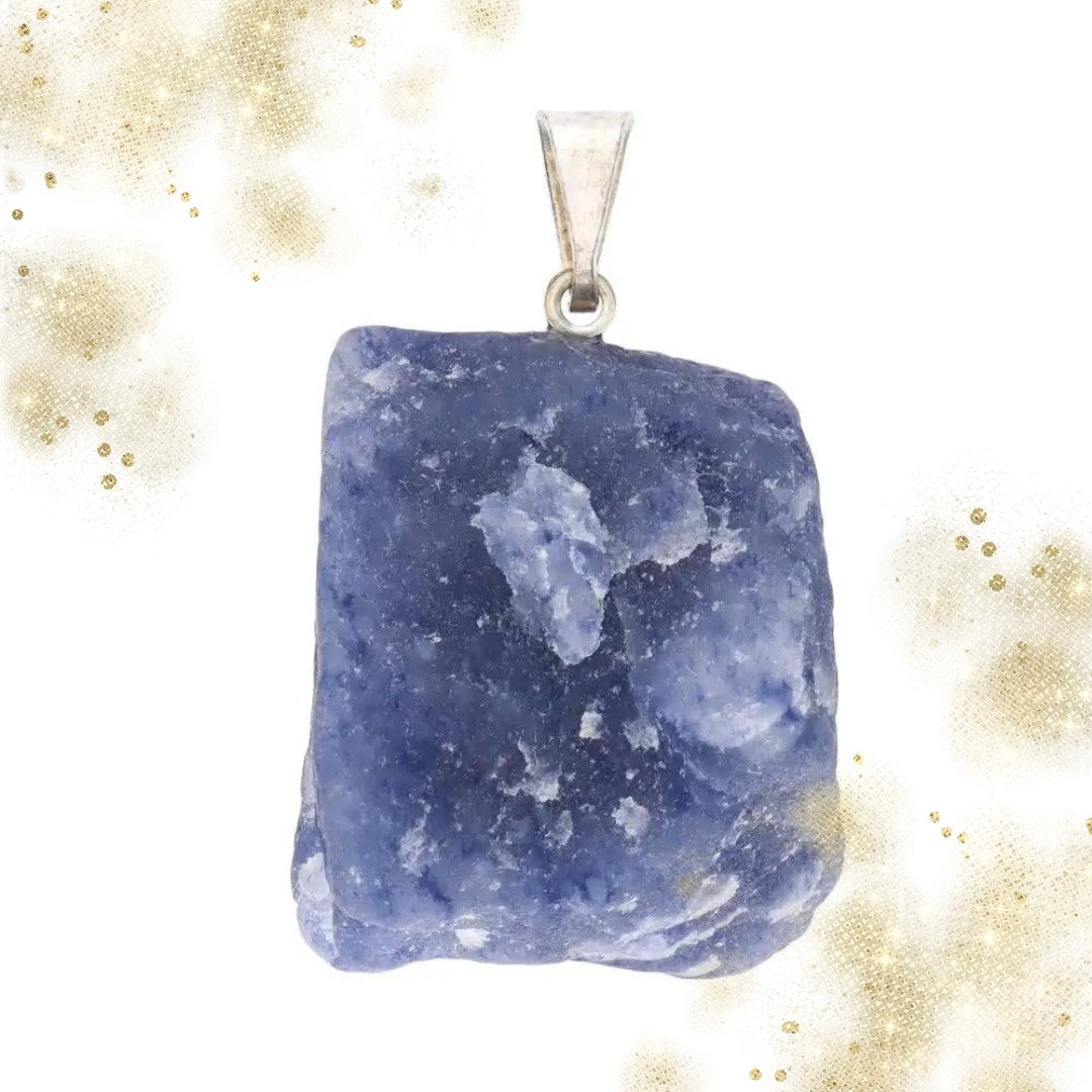 Colgante Cuarzo Azul en bruto