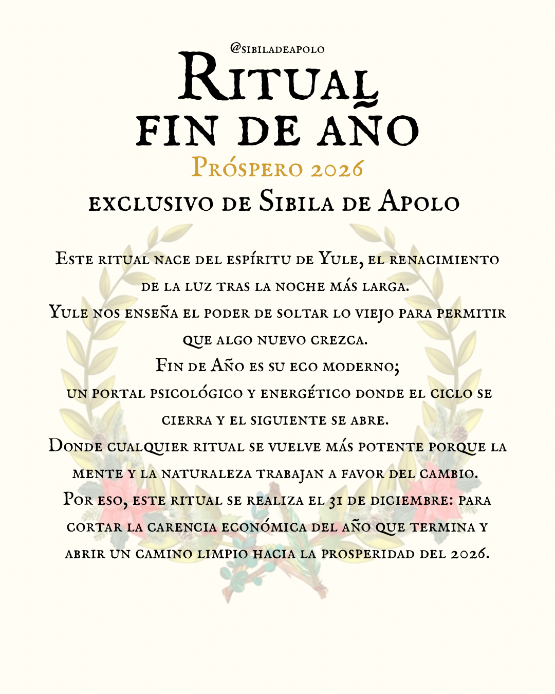 Ritual Fin de Año 2025-2026
